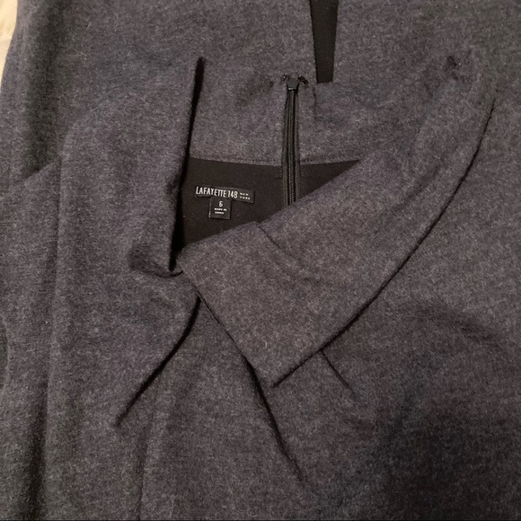 Lafayette 148 New York Sheath Gray Wool Dress size 6 - Picture 7 of 9